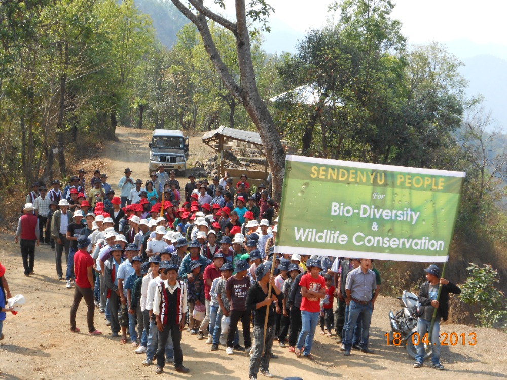Sendenyu people rally for Biodiversity and Wildlife Conservation. Community engagement is key to collective action and adherence to conservation norms. 